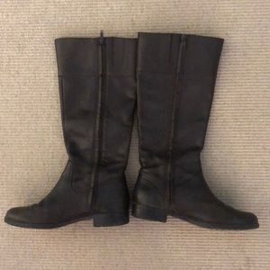 Chocolate Brown Leather Riding Boots